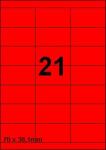 DBS etiketten 70 x 38,1 mm, 21 perblad, 