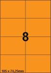 DBS etiketten 105x74,25 mm, 8 per blad, 