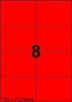 DBS etiketten 105x74,25 mm, 8 per blad, 