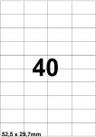 DBS etiketten 52,5 x 29,7 mm,  40 per bl