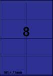 DBS etiketten 105 x 71 mm, 8/blad,blauw 