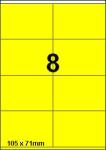 DBS etiketten 105 x 71 mm, 8/blad,fluo g