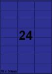 DBS etiketten 70 x 36 mm, 24/blad,blauw 