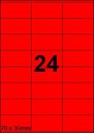 DBS etiketten 70 x 36 mm, 24/blad,fluo r