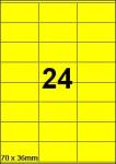 DBS etiketten 70 x 36 mm, 24/blad,fluo g