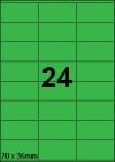 DBS etiketten 70 x 36 mm, 24/blad,groen 