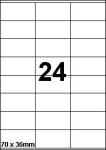 DBS etiketten 70 x 36 mm, 24/blad,wit af