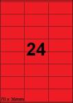 DBS etiketten 70 x 36 mm, 24 per blad, r