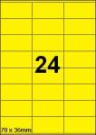 DBS etiketten 70 x 36 mm, 24/blad,geel 1