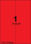 DBS etiketten 210x297mm, backsplit,rood 