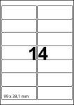 DBS etiketten° 99 x 38,1 mm