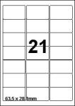 DBS etiketten  63,5x38,1mm 21/bladwit su