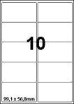 DBS etiketten 99,1 x 56,8mm 10/bladwit s