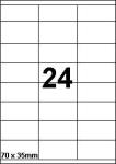 DBS etiketten 70 x 35 mm, 24/blad,wit su