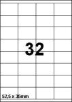 DBS etiketten 52,5 x 35 mm 32 /bladwit s