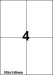 DBS etiketten 105 x 148mm, 4/blad,wit di