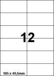 DBS etiketten 105 x 49,5 mm, 12/blad, wi
