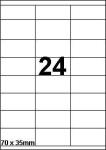 DBS etiketten 70 x 35 mm, 24/blad,wit di