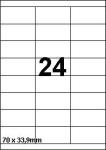 DBS etiketten 70 x 33,9mm, 24/blad,wit d