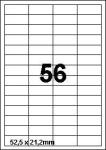 DBS etiketten 52,5 x 21,2mm, 56/blad, wi