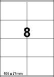 DBS etiketten 105 x 71 mm, 8/blad,wit di