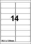 DBS etiketten 99 x 38,1mm, 14/blad,wit c