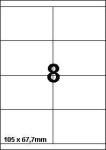 DBS etiketten 105 x 67,7 mm, 8 /blad wit