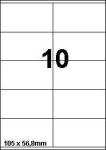 DBS etiketten 105 x 56,8 mm, 10/blad wit