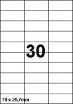 DBS etiketten 70 x 29,7 mm, 30/blad, wit