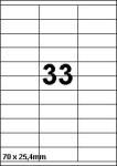 DBS etiketten 70 x 25,4 mm, 33/bladwit c