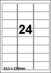 DBS etiketten 63,5 x 33,9 mm, 24/blad, w