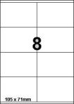 DBS etiketten 105 x 71 mm 8/blad, wit ma