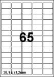 DBS etiketten 38,1 x 21,2 mm, 65/blad PE