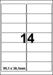 DBS etiketten 99 x 38,1mm, 14/blad,PE tr