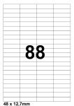 DBS etiketten 48 x 12,7mm 88/blad PE tra