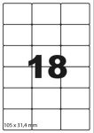 DBS etiketten 105 x 31,4 18/blad zilver 