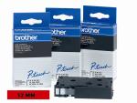 Brother P-Touch 12 mm zwart op rood