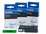 Brother P-Touch 12 mm - zwart/groen