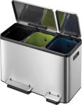 EKO Ecocasa poubelle à pedale 3 x 15 l