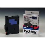 Brother P-Touch 12 mm - zwart op rood