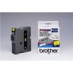 Brother P-Touch 18 mm - zwart op geel