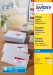 Avery etiketten 63,5 x 33,9 mm, 24per bl