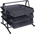 Q-CONNECT 3 bacs à courrier, métalmesh, 