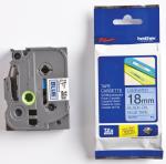 Brother P-Touch 18 mm zwart/blauw