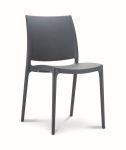 Kantinestoel / terrasstoel Maya donkergrijs