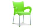 Romeo, stapelbare armstoel, voor binnen en buiten,lichtgroen