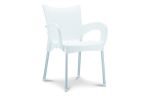 Romeo, stapelbare armstoel, voor binnen en buiten, wit